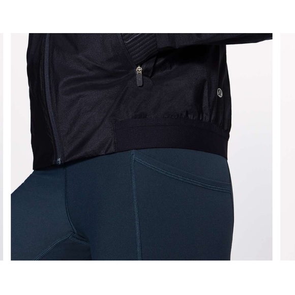 Lululemon Run On Jacket 10 Blue womens Midnight Navy Waterproof Windbreaker - Picture 13 of 16